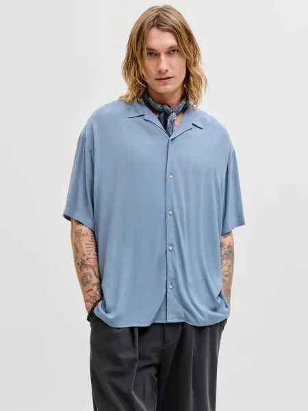 JACK & JONES Cămașă JJEJEFF azuriu