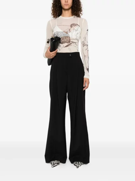 Pantaloni Sportmax plisate negru