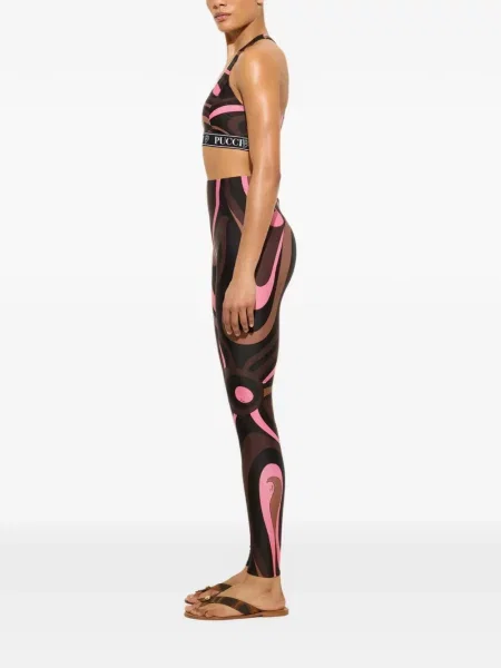 Leggings Pucci cu imagine negru