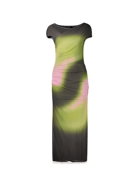 Rochie maxi Desigual cu imagine cu imprimeu abstract verde