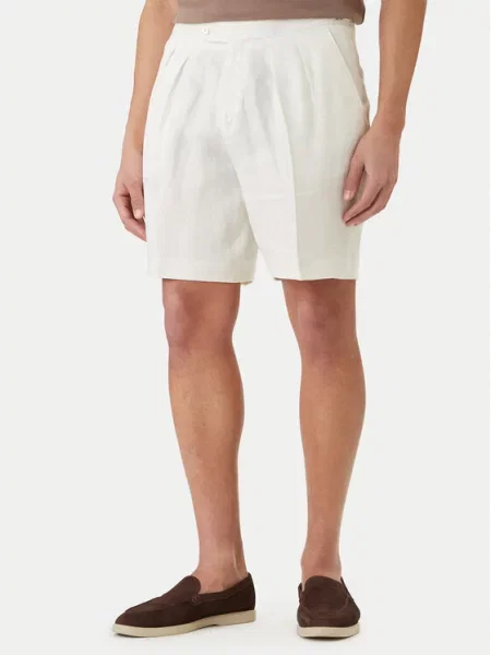 BOSS Шорти з тканини H-Perin Tapered Fit білий