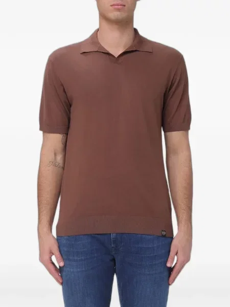 Gulerat tricou polo Colmar tricotate maro