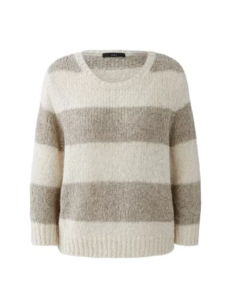 Sweter Oui wełniany beżowy