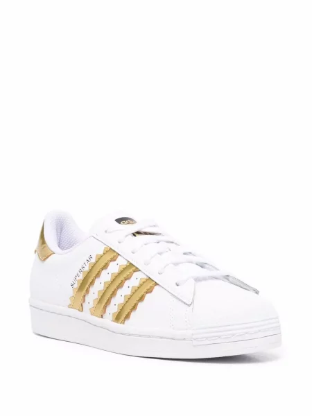 Sneakerși Adidas Superstar cu platformă alb