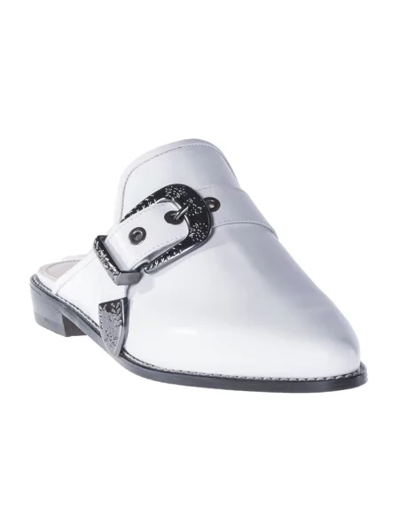Klapki Stuart Weitzman skórzane białe