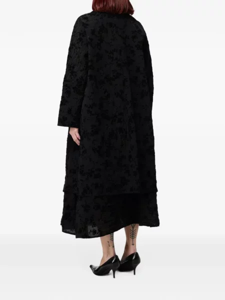 Palton Ter Et Bantine cu model floral negru
