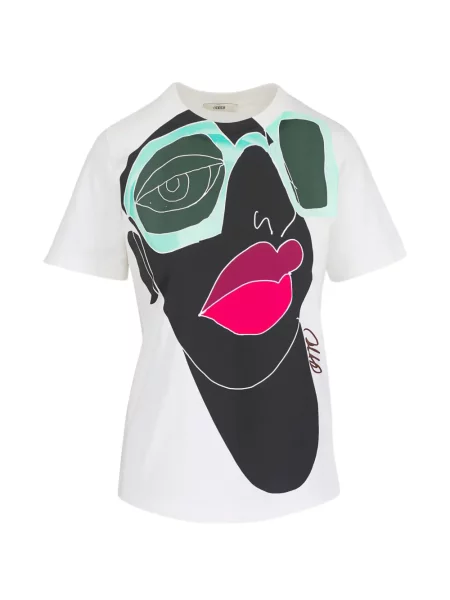 Tricou Odeeh cu imagine alb