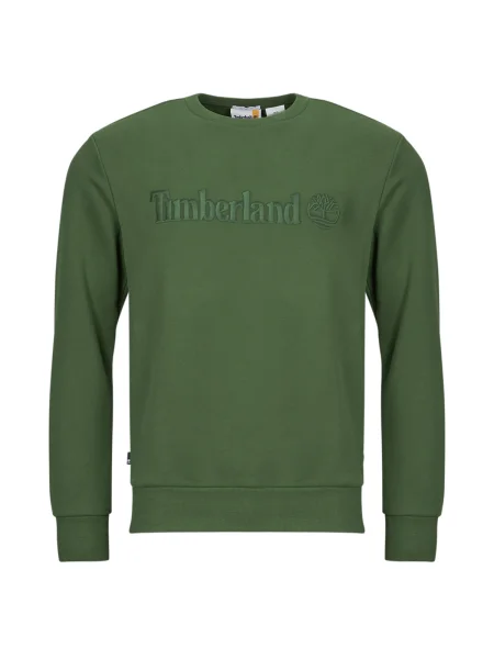 Pánska mikina Timberland s výšivkou Tonal Crew Neck black forest green čierna