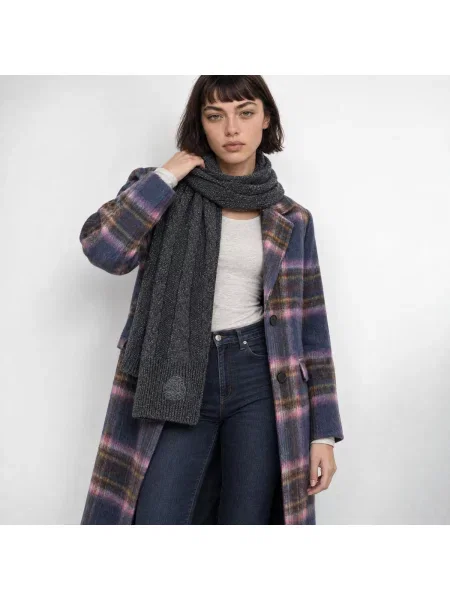 Šál LAUREN RALPH LAUREN Tmavě šedá