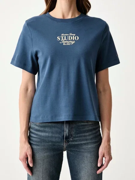Tommy Hilfiger тениска дамска от синьо