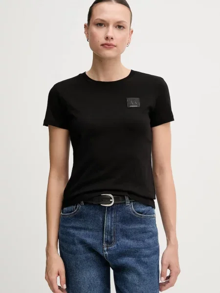 Тениска Armani Exchange дамска черно