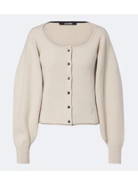 Cardigan Jacquemus de lână bej