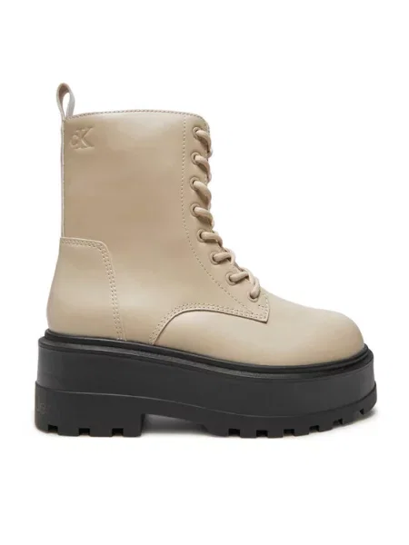Calvin Klein Jeans Žygio batai Flatform smėlio