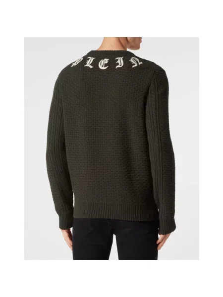 Sweter Philipp Plein wełniany zielony