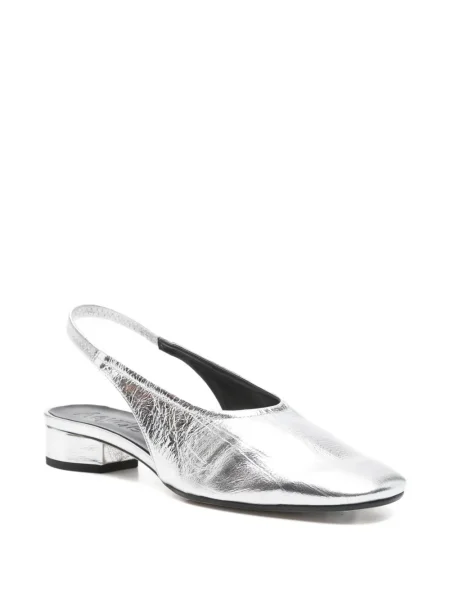 Pantofi cu toc Aeyde slingback argintiu