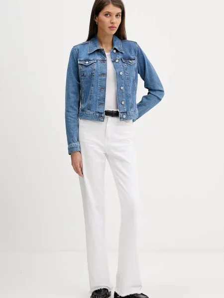 Tommy Jeans Džínsová bunda Vivianne modrá