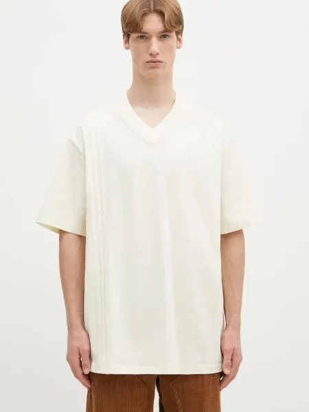 Adidas Originals tricou din FRONT ST TEE bărbați uni bej