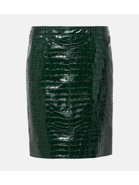 Fustă din piele Tom Ford verde