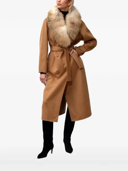 Kołnierzykowy kurtka Poche Paris brązowa