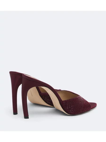 Saténové mules Victoria Beckham korálky