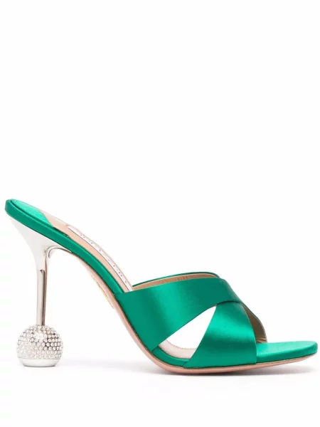 Mules Aquazzura zelená