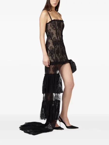 Rochie mini Giuseppe Di Morabito din dantelă negru