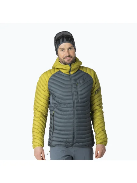 Мъжко пухено яке DYNAFIT Radical Down RDS Hooded golden lime зелено