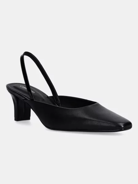 Usnjeni salonarji Calvin Klein HEEL SLING PUMP 50 LTH črna