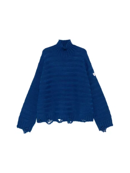 Sweter z golfem Mm6 Maison Margiela do golfa niebieski