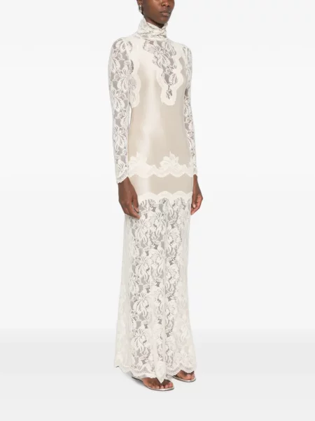Lung rochie maxi Rabanne din dantelă