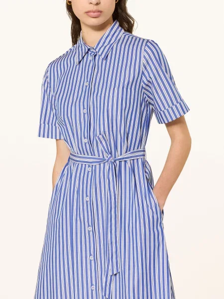 Robert Friedman Sukienka Koszulowa Jesyl blau biała