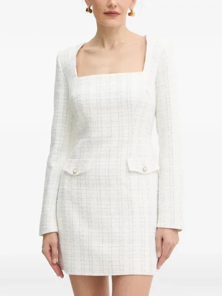 Sukienka mini Guess z perełkami biała