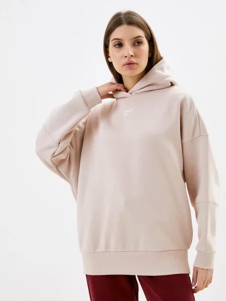 Pulover Reebok s kapuco bež