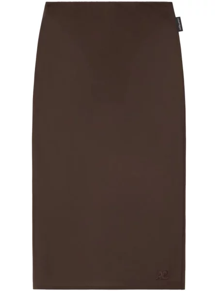 Przezroczysta midi spódnica midi Courreges brązowa