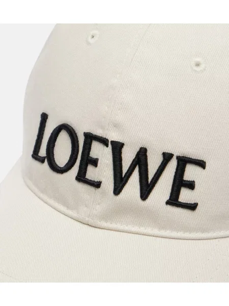Șapcă Loewe din canvas alb