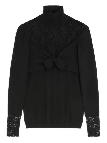 Top Valentino Garavani din dantelă negru