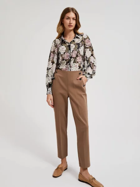 Pantaloni Moodo elegante bej