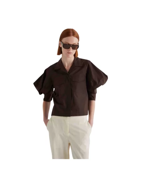 Koszula Meimeij brązowa