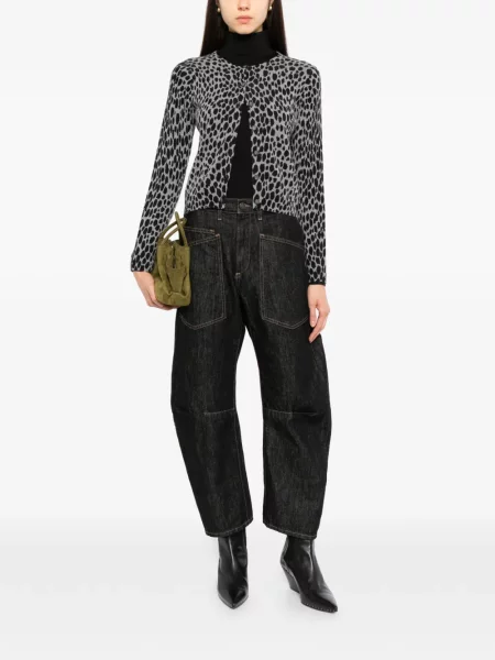 Cardigan Nili Lotan cu imagine cu model leopard gri