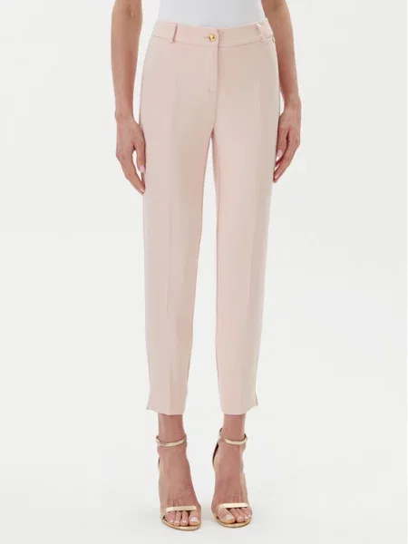 Hlače iz tkanine Maryley roza