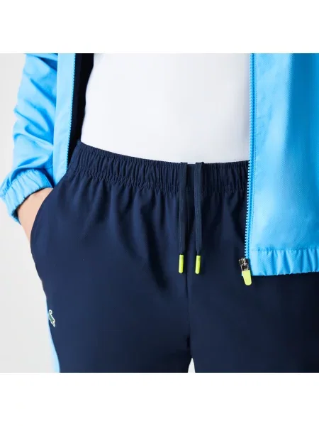 Lacoste Sport Komplet Dresowy Regular Fit Ze Stójką I Blokami Kolorów W Kolorze Niebieskim niebieski