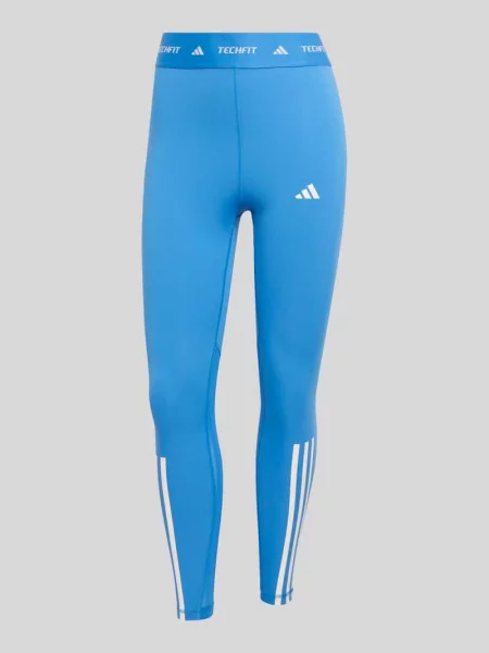 Legginsy o kroju slim fit z detalami z logo Adidas Sportswear niebieskie