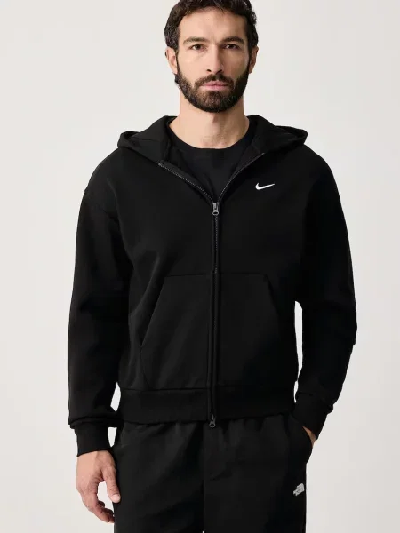 Nike Sportswear μπλούζα με κουκούλα και ανδρική Solo Fleece μαύρο