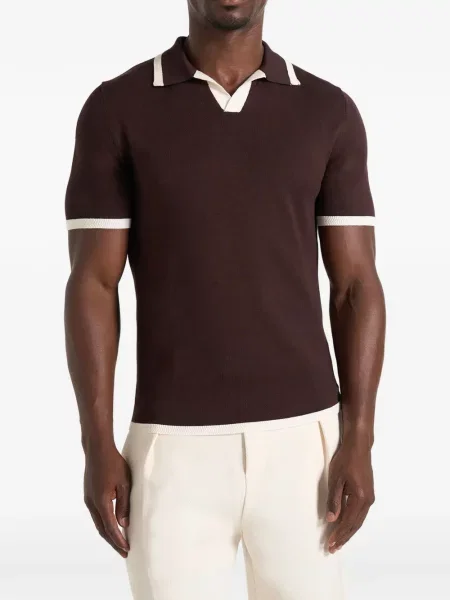 Tricou polo Manière De Voir tricotate maro