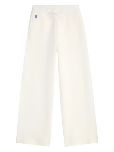 Polo Ralph Lauren Παντελόνι φόρμας Wide Leg λευκό