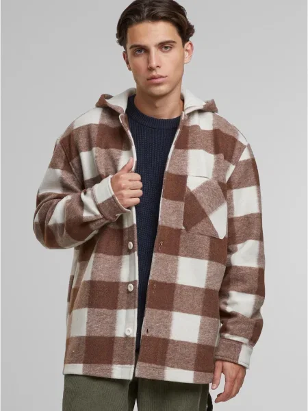 Urban Classics Geacă de primăvară-toamnă maro alb