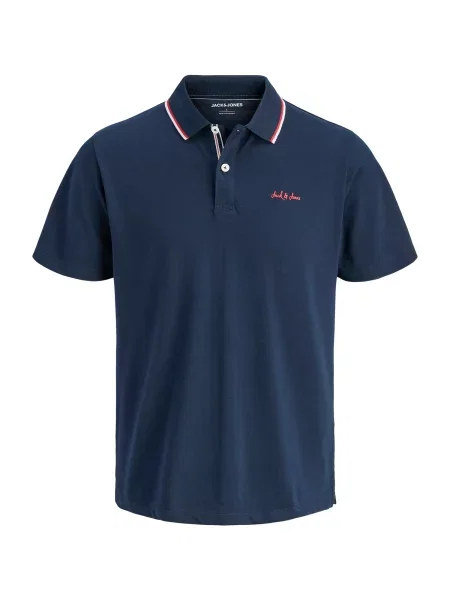 JACK & JONES Tricou JJBLAZE bleumarin alb