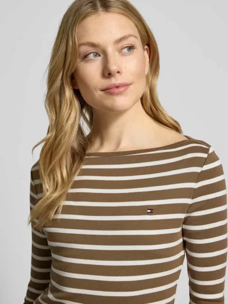 Koszulka z czystej bawełny krój slim fit Tommy Hilfiger