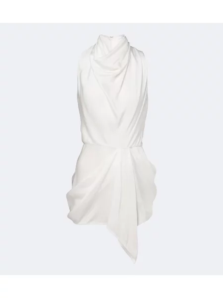 Top Givenchy din satin drapat alb