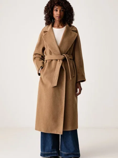 Weekend Max Mara palton pentru femei cu lână WKDTEMPERA maro